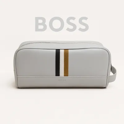 BOSS First Class Wash Bag -Off White
